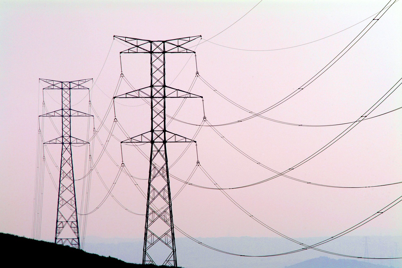 Two electrical towers